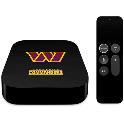 NFL Washington Commanders Black Background Apple TV Skin